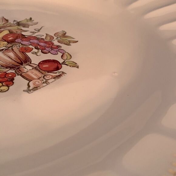 Limoges White and Gold Oval Serveware Platter - Picture 3 of 7